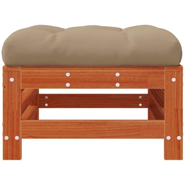 Градинска поставка за крака Масивна боровина Восъчен Кафяв