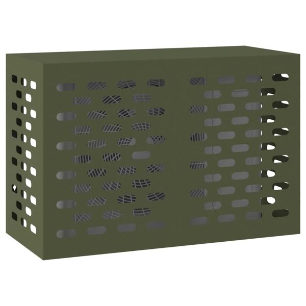 Покритие за климатик Маслиненозелен 90 x 40 x 60 см Стомана