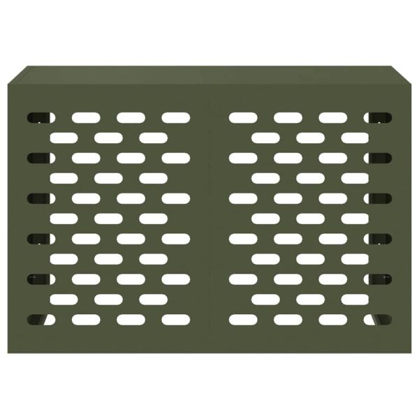 Покритие за климатик Маслиненозелен 90 x 40 x 60 см Стомана