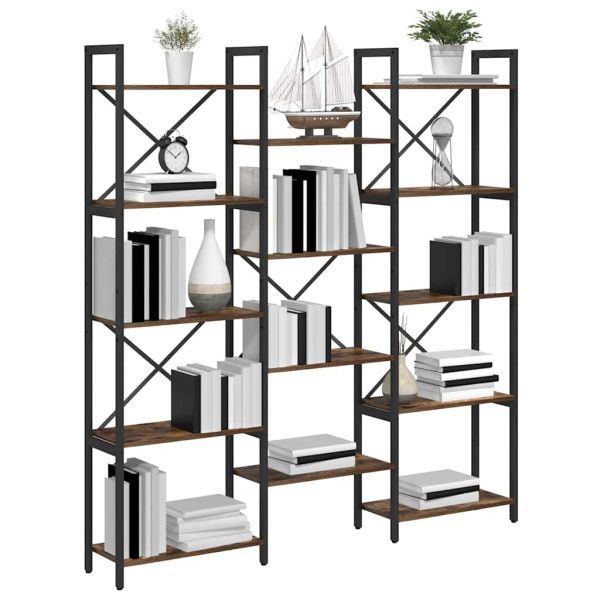 Рафт за книги Сонома дъб 156 x 25 x 167 см Инженерно дърво
