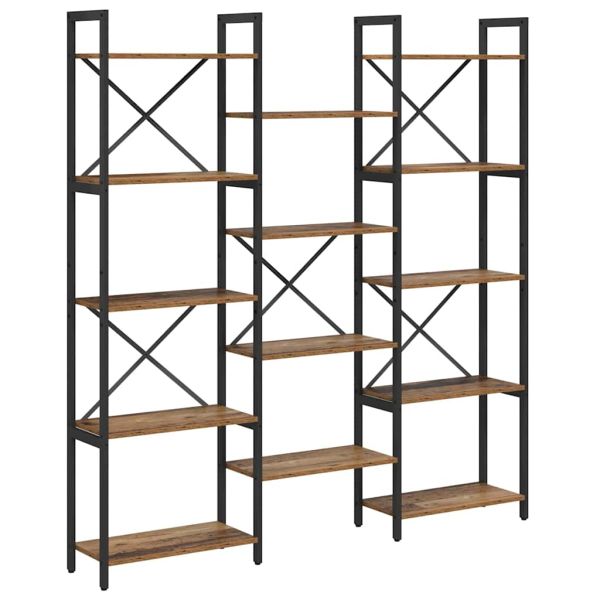 Рафт за книги Старо дърво 156 x 25 x 167 см Инженерно дърво