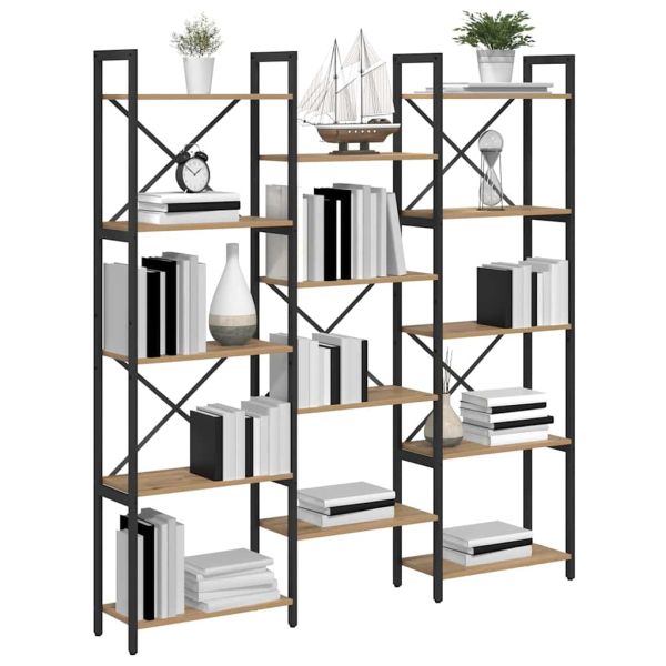 Рафт за книги Дъб 156 x 25 x 167 см Инженерно дърво