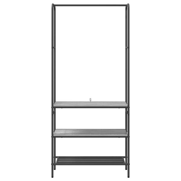 Държач за дрехи Сив сонома 77 x 30 x 171 см Инженерно дърво