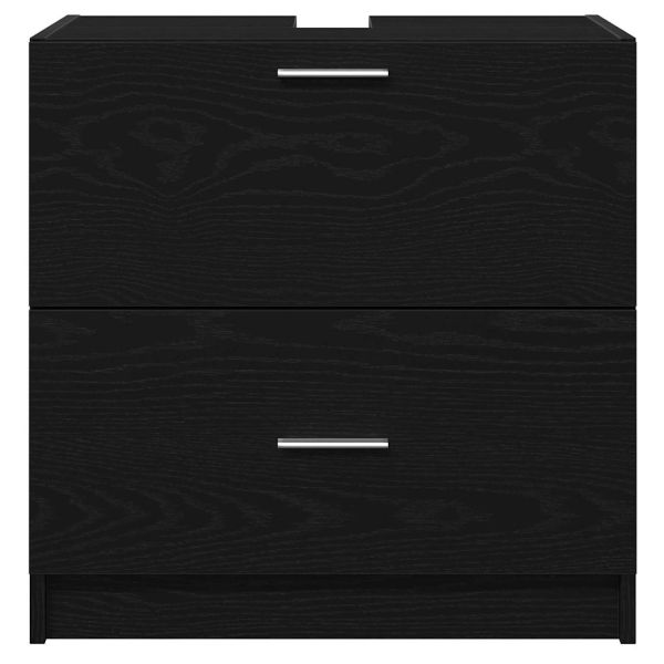 Шкаф за баня с рафт Черния дъб 59 x 37 x 59 cm Инженерно дърво