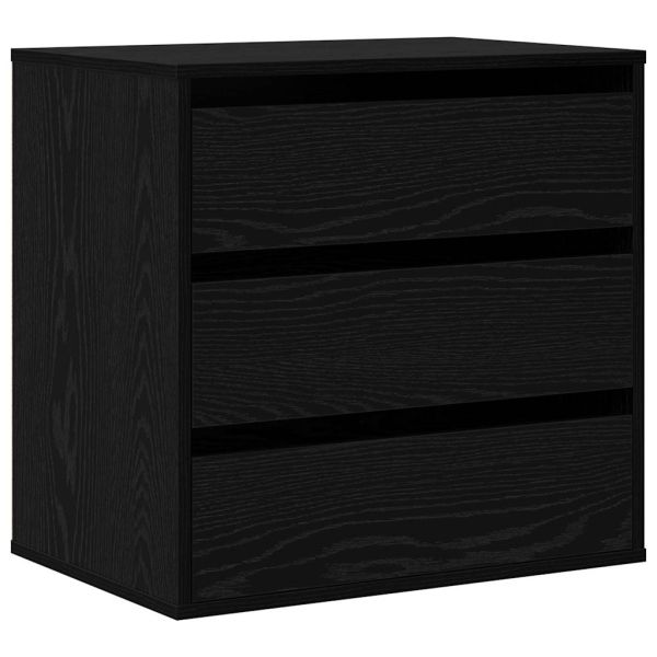 Чекмеджетен шкаф Черно 61 x 41 x 58 см Инженерно дърво