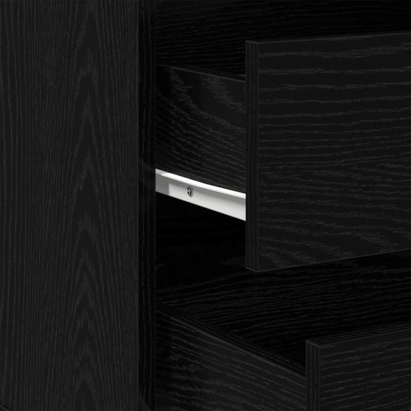 Чекмеджетен шкаф Черно 61 x 41 x 58 см Инженерно дърво