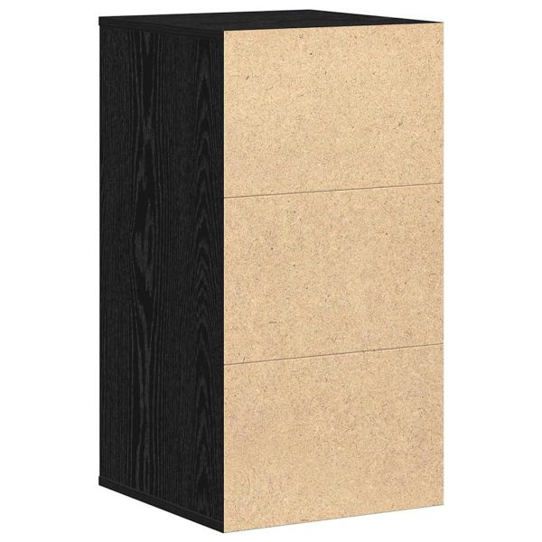 Чекмеджетен шкаф Черно 40 x 41 x 76 см Инженерно дърво