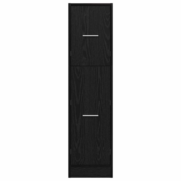 Аптекарски шкаф Черен дъб 30 x 41 x 118 см Инженерно дърво