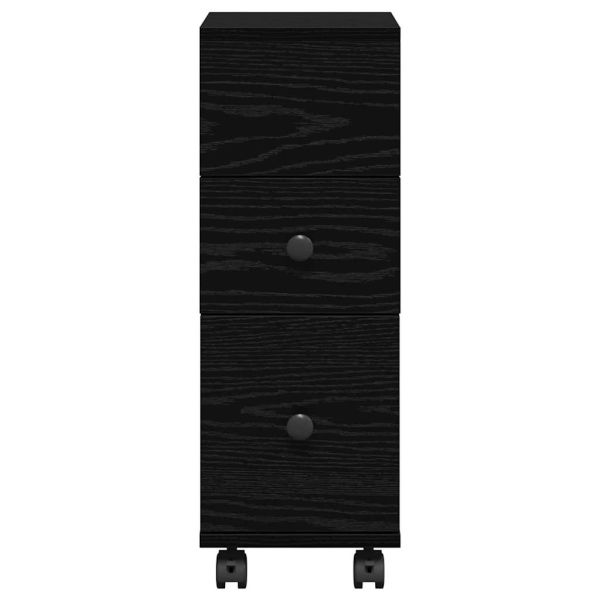 Комплект мебели за баня с колело Черния дъб 33 x 23 x 65 см