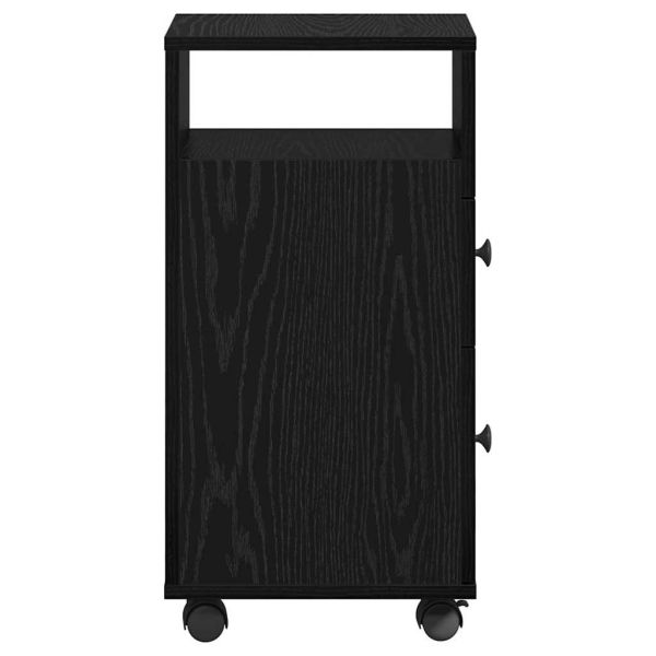 Комплект мебели за баня с колело Черния дъб 33 x 23 x 65 см