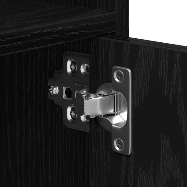 За шкафове с рафт с колело с врата Черния дъб 60 x 48 x 74.5 см