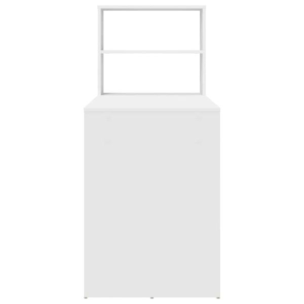 Бюро с рафт Бяло 113 x 54 x 120 см Инженерно дърво