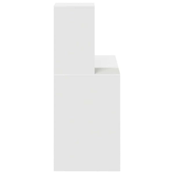 Бюро с рафт Бяло 102 x 50 x 124 см Инженерно дърво