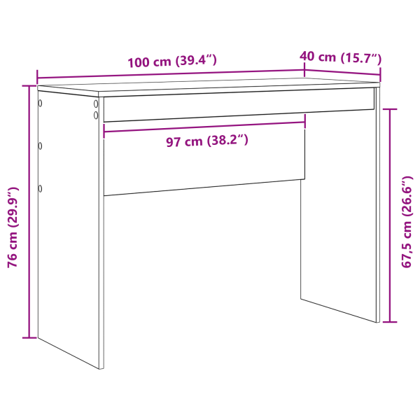 Бюро Бяло 100 x 40 x 76 см