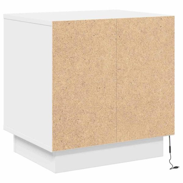 Нощен шкаф 2 pcs Бяло 44 x 34,5 x 45 см Инженерно дърво