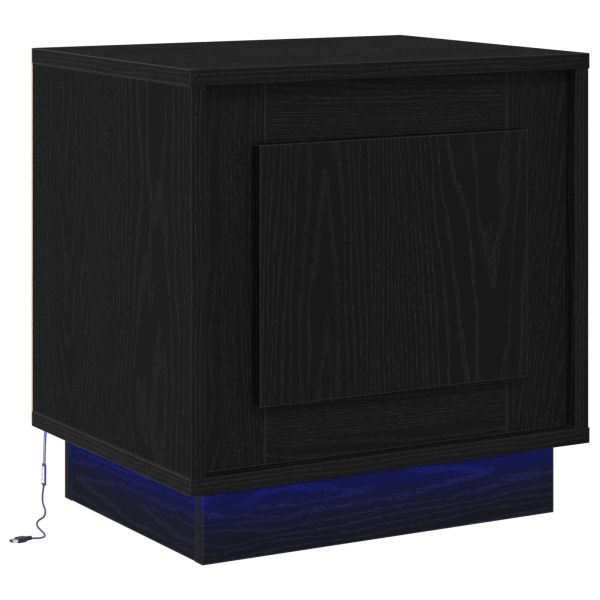 Нощен шкаф Черно 44 x 34,5 x 45 см Инженерно дърво