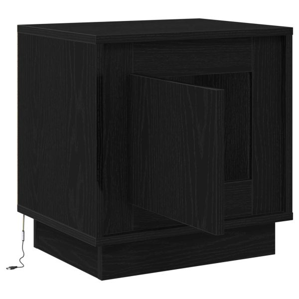 Нощен шкаф Черно 44 x 34,5 x 45 см Инженерно дърво