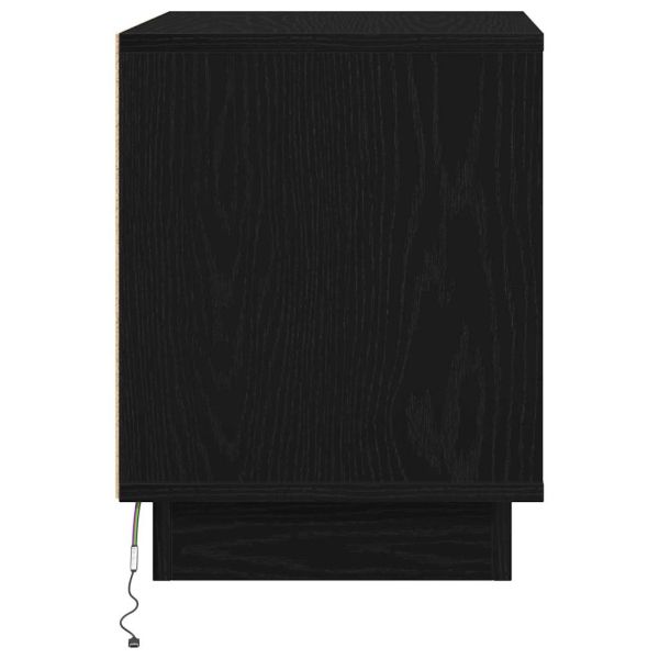 Нощен шкаф Черно 44 x 34,5 x 45 см Инженерно дърво