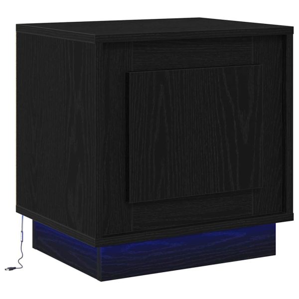 Нощен шкаф 2 pcs Черно 44 x 34,5 x 45 см Инженерно дърво