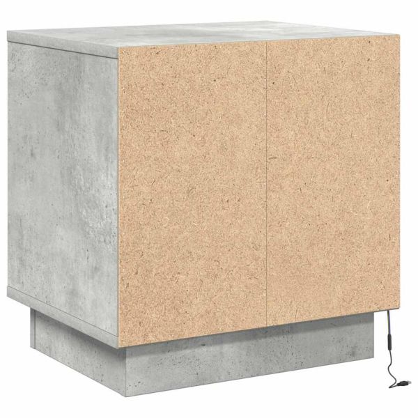 Нощен шкаф Циментено сиво 44 x 34,5 x 45 см Инженерно дърво