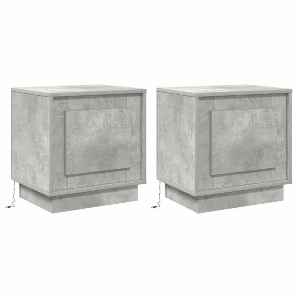 Нощен шкаф 2 pcs Циментено сиво 44 x 34,5 x 45 см