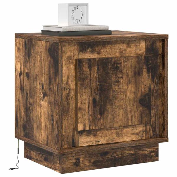 Нощен шкаф 2 pcs Димян дъб 44 x 34,5 x 45 см Инженерно дърво