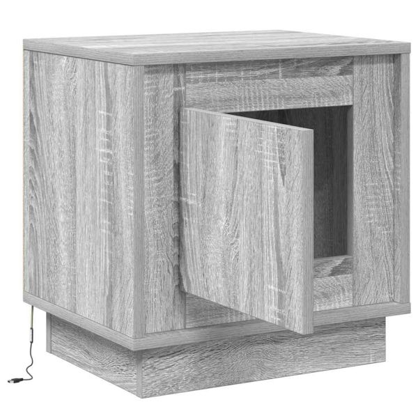 Нощен шкаф Сив 44 x 34,5 x 45 см Инженерно дърво
