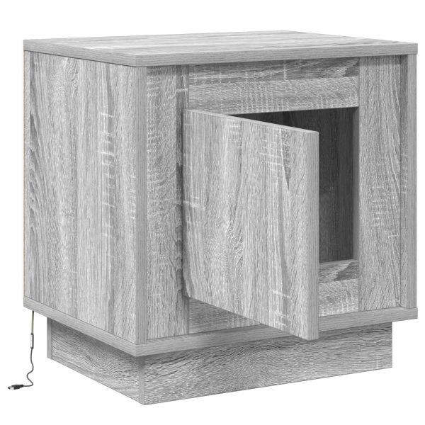 Нощен шкаф Сив 44 x 34,5 x 45 см Инженерно дърво