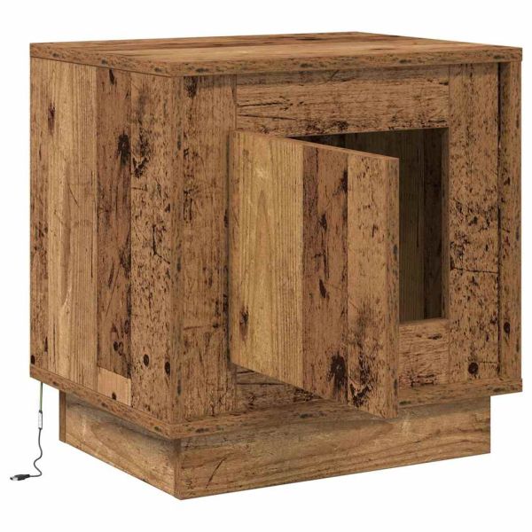 Нощен шкаф 2 pcs Старо дърво 44 x 34,5 x 45 см Инженерно дърво