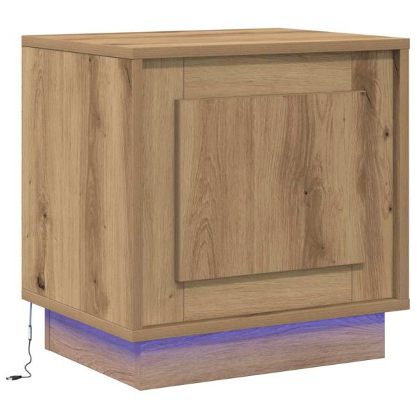 Нощен шкаф 2 pcs Дъб 44 x 34,5 x 45 см Инженерно дърво