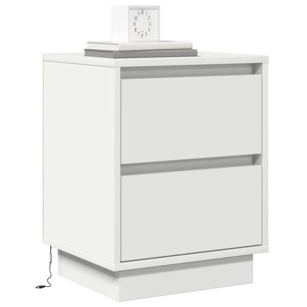 Нощен шкаф 2 pcs Бяло 39 x 34,5 x 50 см Инженерно дърво