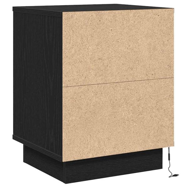 Нощен шкаф 2 pcs Черния дъб 39 x 34,5 x 50 см Инженерно дърво