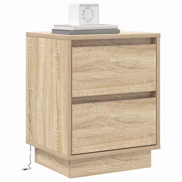 Нощен шкаф 2 pcs Сонома дъб 39 x 34,5 x 50 см Инженерно дърво