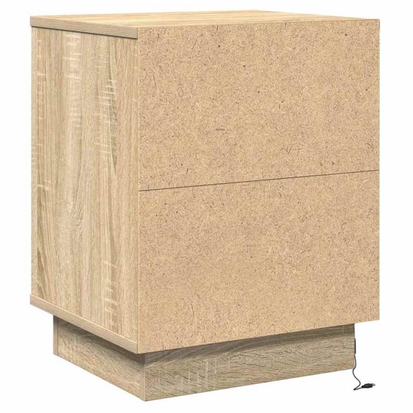 Нощен шкаф 2 pcs Сонома дъб 39 x 34,5 x 50 см Инженерно дърво