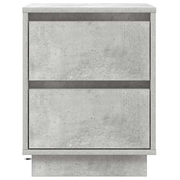 Нощен шкаф Циментено сиво 39 x 34,5 x 50 см Инженерно дърво