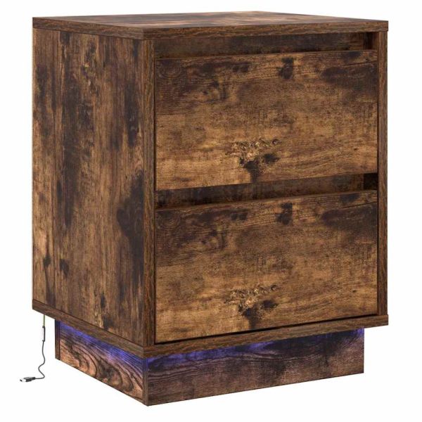 Нощен шкаф 2 pcs Димян дъб 39 x 34,5 x 50 см Инженерно дърво