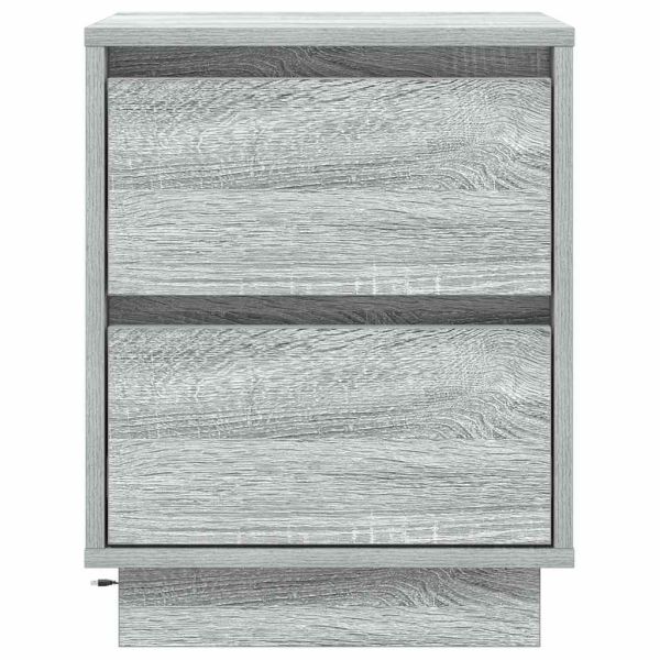 Нощен шкаф 2 pcs Сив 39 x 34,5 x 50 см Инженерно дърво