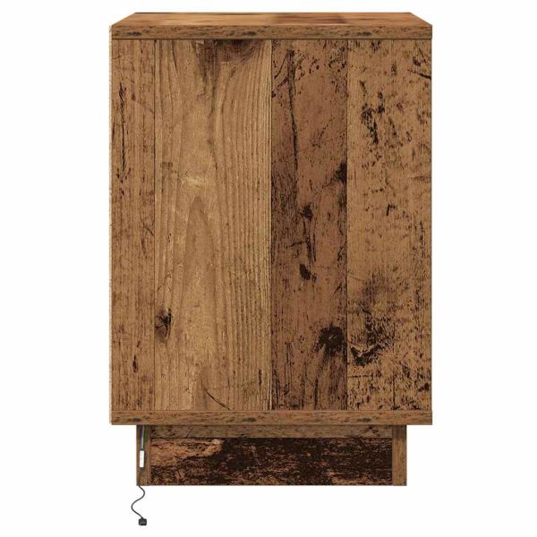 Нощен шкаф 2 pcs Старо дърво 39 x 34,5 x 50 см Инженерно дърво
