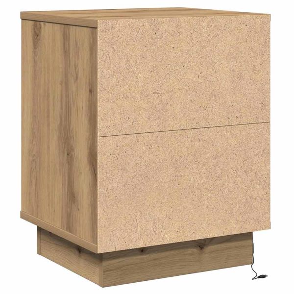 Нощен шкаф 2 pcs Дъб 39 x 34,5 x 50 см Инженерно дърво