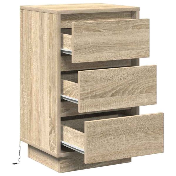 Нощен шкаф Сонома дъб 39 x 34,5 x 65 см Инженерно дърво