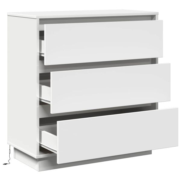 Нощен шкаф с чекмедже Бяло 71 x 34,5 x 75 см Инженерно дърво