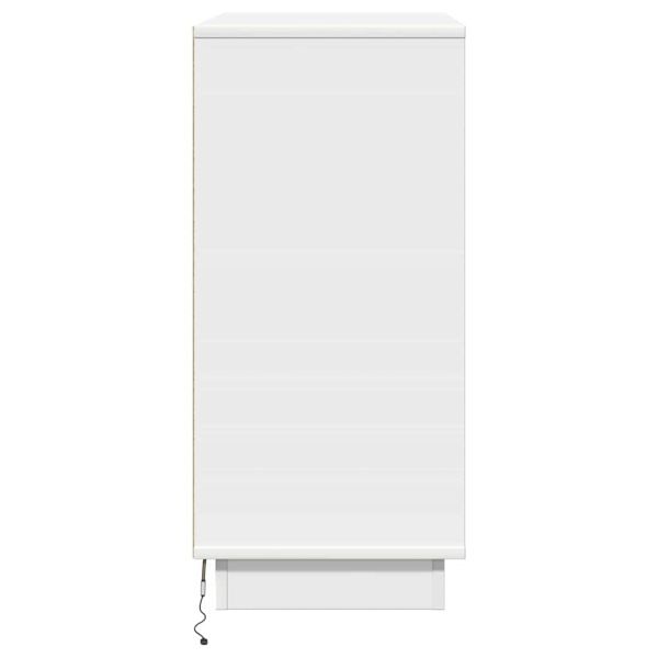 Нощен шкаф с чекмедже Бяло 71 x 34,5 x 75 см Инженерно дърво