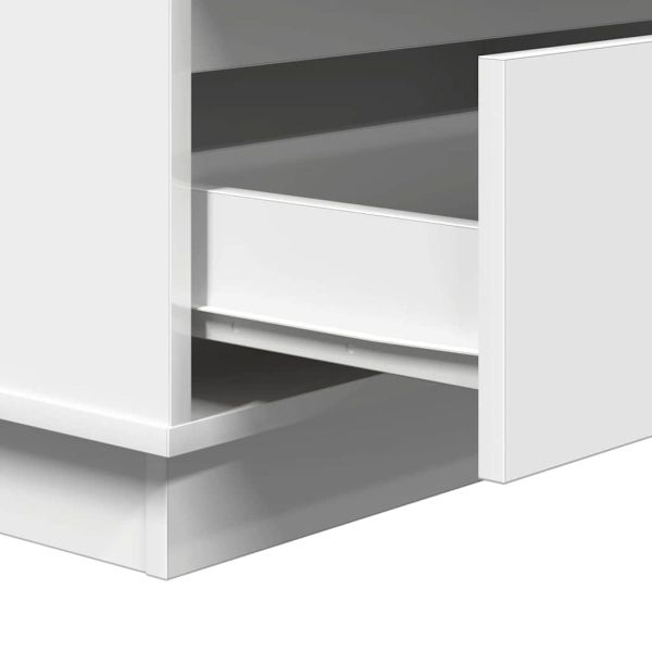 Нощен шкаф с чекмедже Бяло 71 x 34,5 x 75 см Инженерно дърво