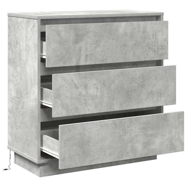 Нощен шкаф Циментено сиво 71 x 34,5 x 75 см Инженерно дърво