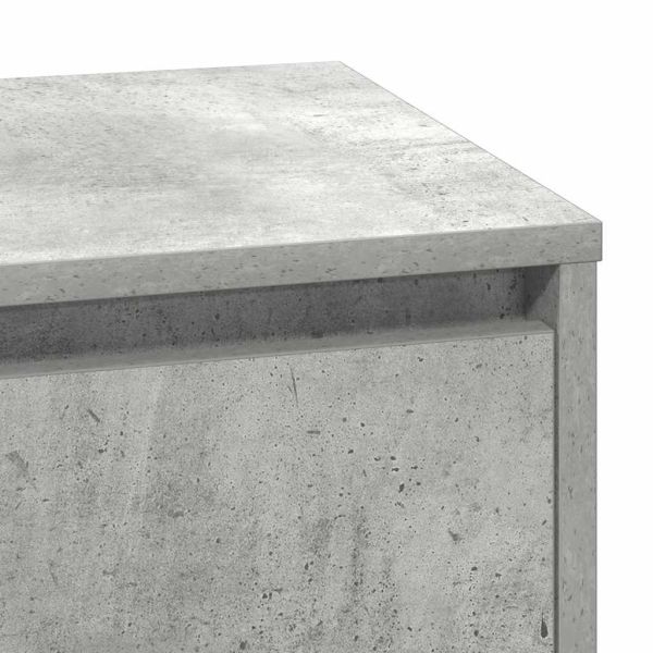 Нощен шкаф Циментено сиво 71 x 34,5 x 75 см Инженерно дърво