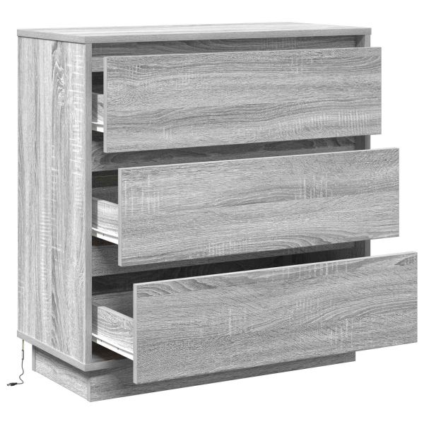 Нощен шкаф с чекмедже Сив 71 x 34,5 x 75 см Инженерно дърво