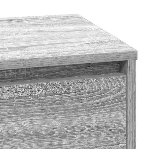 Нощен шкаф с чекмедже Сив 71 x 34,5 x 75 см Инженерно дърво