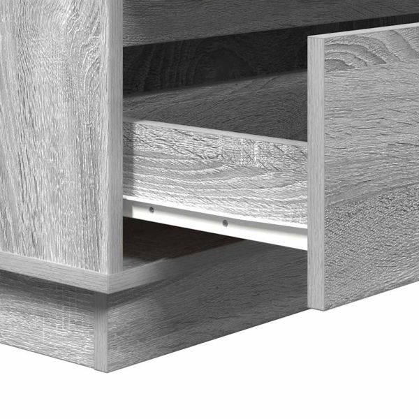 Нощен шкаф с чекмедже Сив 71 x 34,5 x 75 см Инженерно дърво