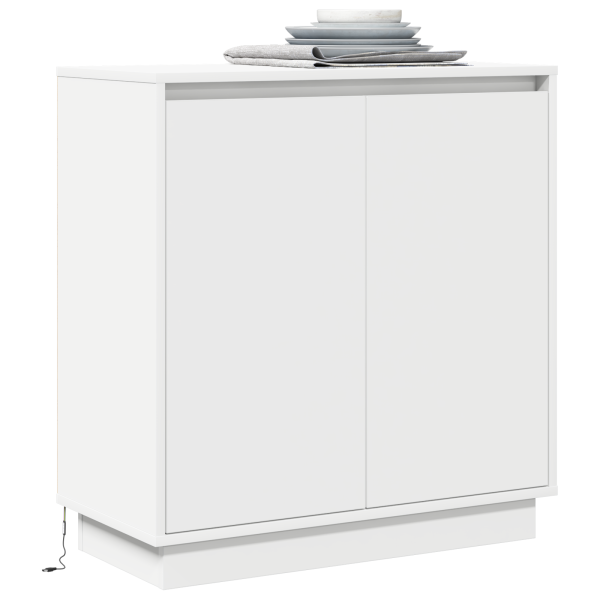 LED конзолна маса за Бяло 71 x 34,5 x 75 см Инженерно дърво