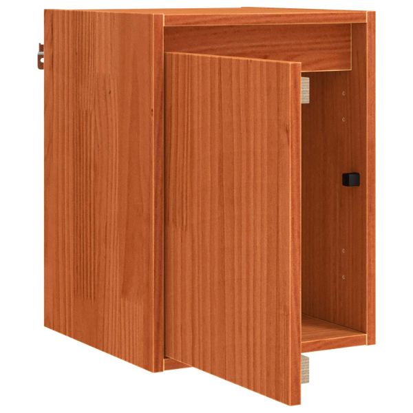Стенен шкаф 2 pcs Кафяво с восъчно покритие 30 x 30 x 40 cm